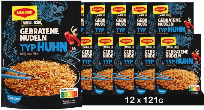 MAGGI Magic Asia Gebakken noedels met kip, 12 x 121g