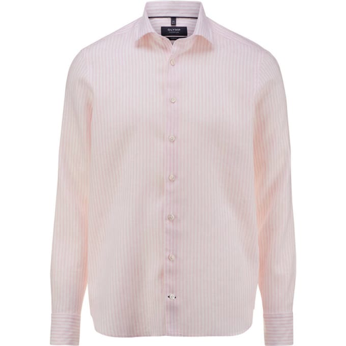 OLYMP Signature Casual Overhemd, Tailored Fit, Kent, Roze