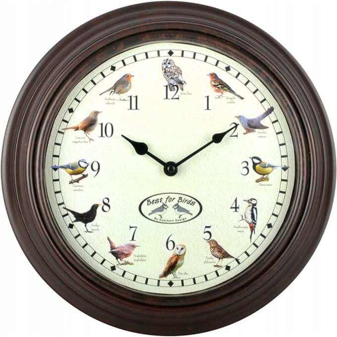 Esschert Design - Klok met vogelgeluiden