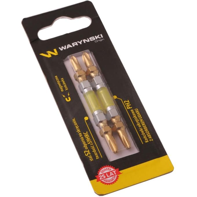 Waryński Schroefbits PH2 65mm met Veerabsorber - 2 Stuks