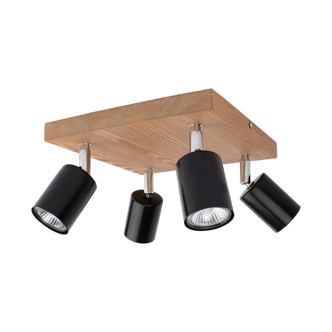 Envostar Alara Spot 4-lamps 25x25cm dennenbruin