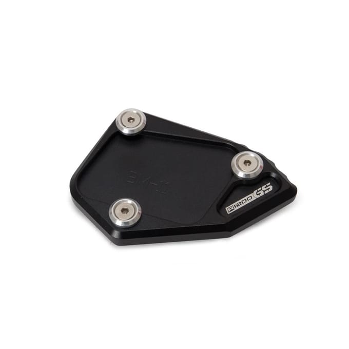 Kickstand Plate Pad Motorfiets Accessoires Voet Zijstandaard Vergroter zwart