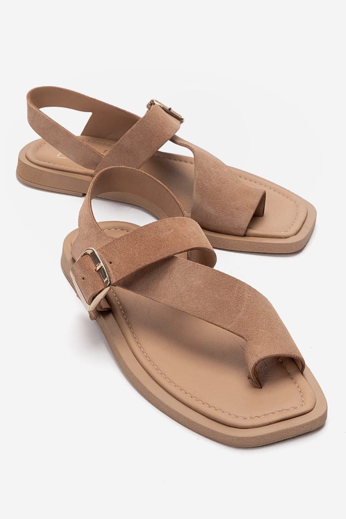 Curry Leren Slingback Sandaal (Dames)