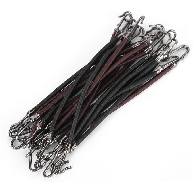 20 stuks Vrouwen Paardenstaarthaken Haarclips Elastische Haarelastiekjes Paardenstaarthouders Haaraccessoire black