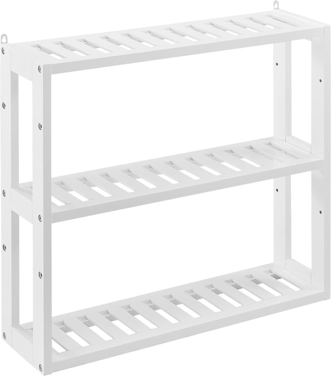 Badkamerrek wandmontage MDF 54x15x60 cm wit