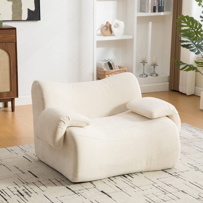 PHOEBE CAT Fauteuil - Chenille - 30D hoogelastisch schuim - Montagevrij - Beige