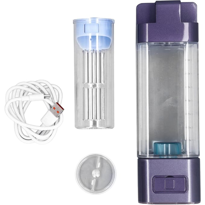 350ml 5V Vierkante Waterstofwaterfles PCTG 2000 tot 9000PPb Afgesloten Draagbaar Waterrijk Water L gray