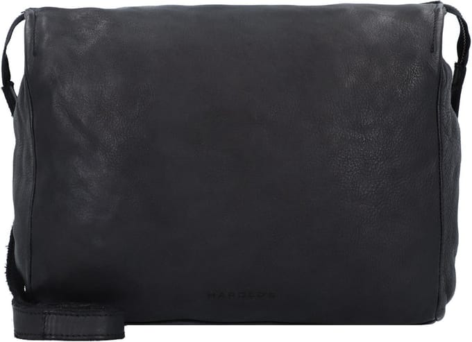 HAROLD'S Leren Schoudertas Submarine Postbag Black Zwart