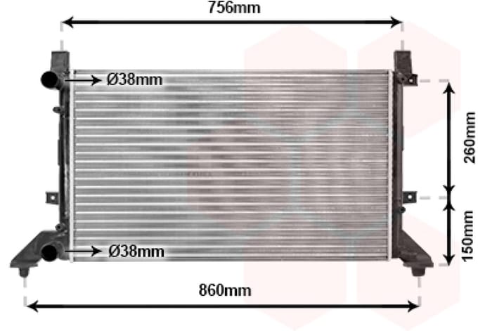 Van Wezel - RADIATOR VOOR VW LT 1996-2006 2D0121253