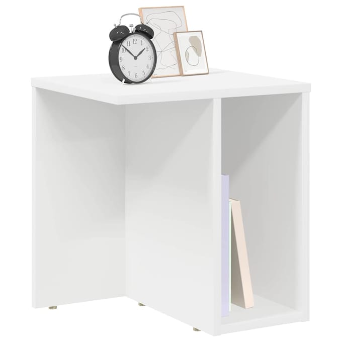 vidaXL - Bijzettafel - Wit - 37 - x - 32 - x - 40 - cm - Bewerkt - hout