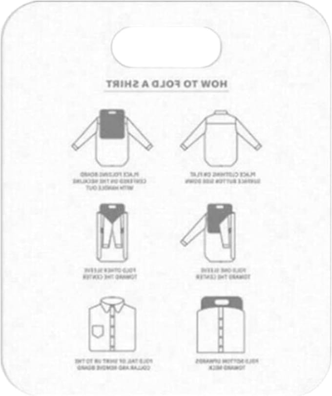Kledingvouwplank - Vouwhulp - Kleding Organiseren - Stapsgewijze Instructies - 30 cm - Wit
