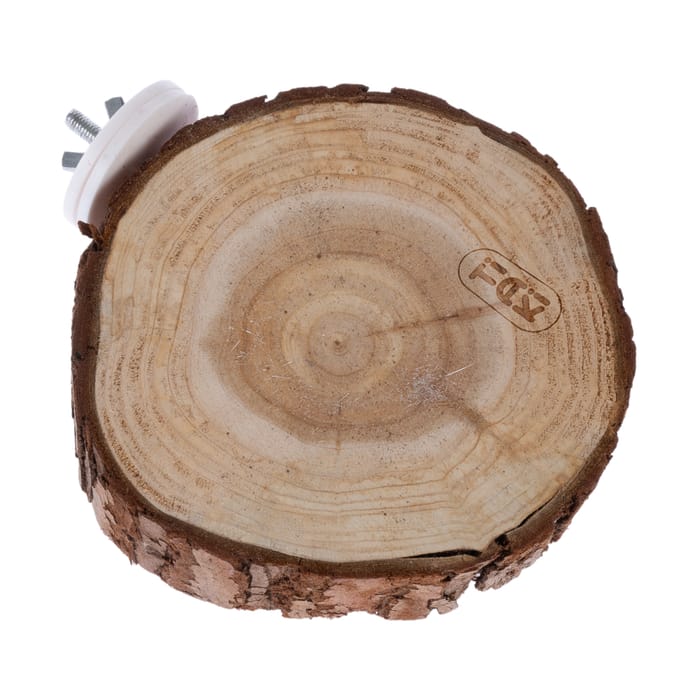 TIAKI houten platform met schors, rond ca. Ø10cm klein dier
