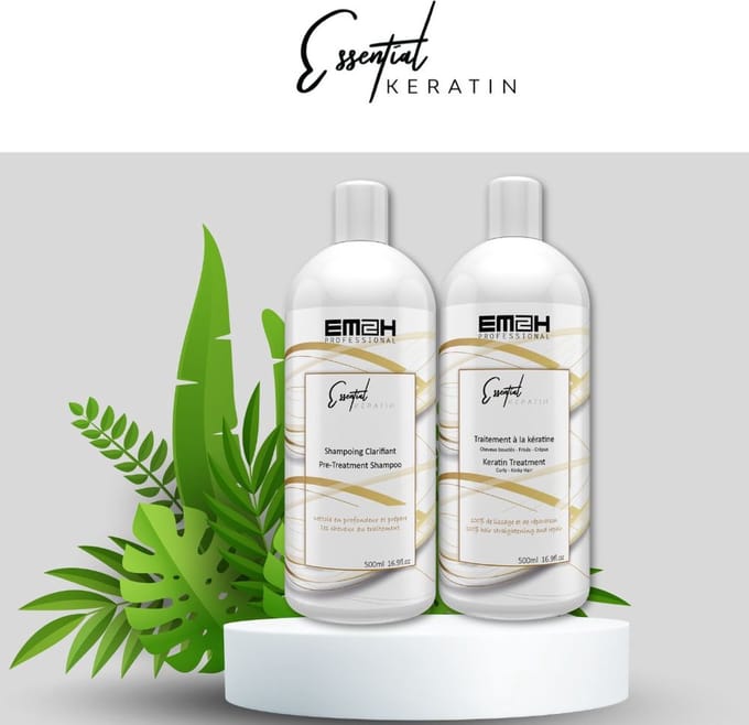 Essential Keratin - Braziliaanse keratinebehandeling voor kroeshaar - Kit 2x 500ml