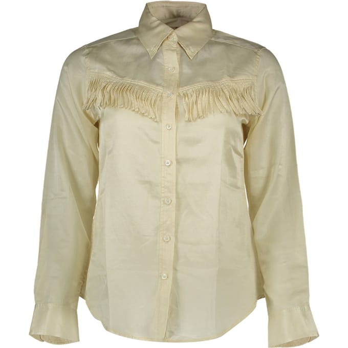 Gant Dames Beige Katoenen Overhemd