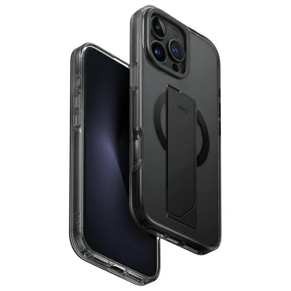 UNIQ Heldro Max iPhone 16 Pro Max 6.9  Coque de chargement Magclick noir/vapeur fumée