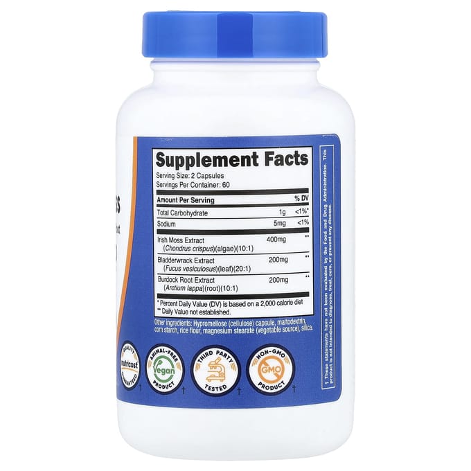 Nutricost, Iers Zeewier, 120 Capsules