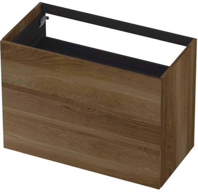 INK - Onderkast 2 Laden Push To Bestaande Uit: - 900x450x650 Mm - Massief Eiken Ash Grey