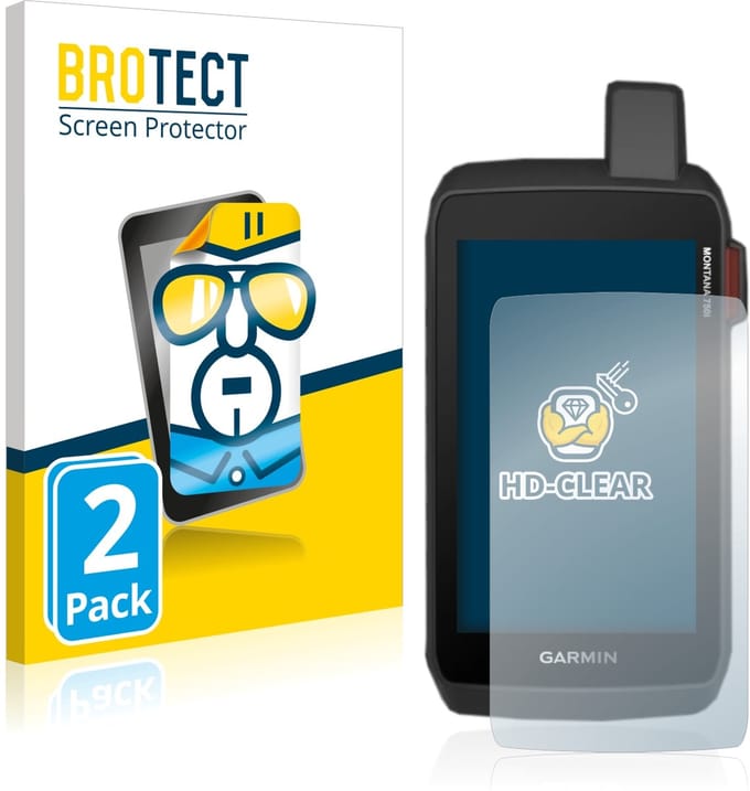 BROTECT - Screenprotector voor Garmin Montana 700i - Folie Beschermfolie transparant 2 Stuks