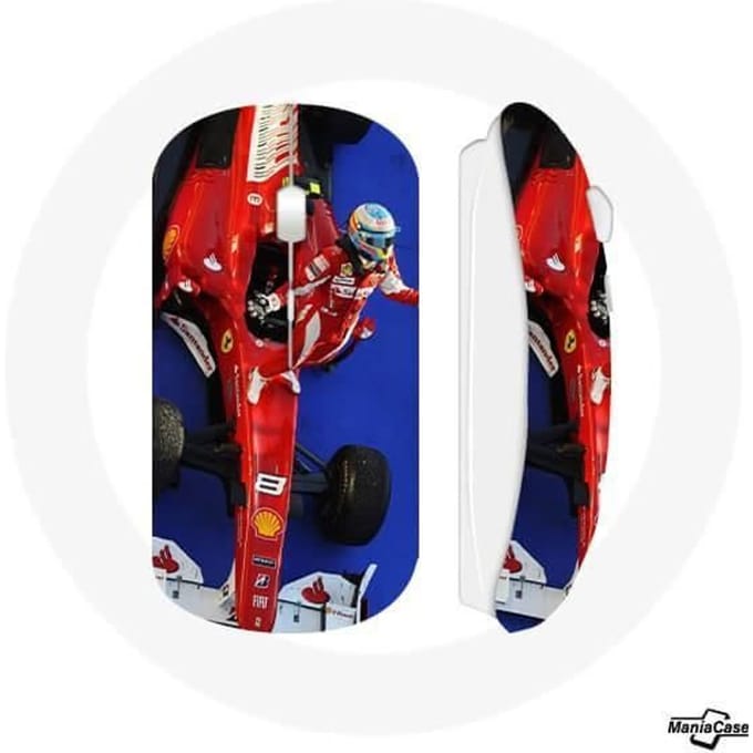 Souris Sans Fil - Fernando Alonso - Formule 1 - Rouge - USB WiFi - Compatible Mac et PC