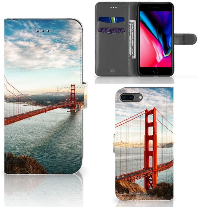 Apple iPhone 7 Plus | 8 Plus Flip Cover Golden Gate Bridge