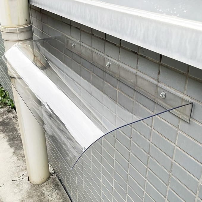 Overkapping Deur - Luifel Raam - Bescherming Buiten - Transparant Polycarbonaat - 40x160cm - Helder