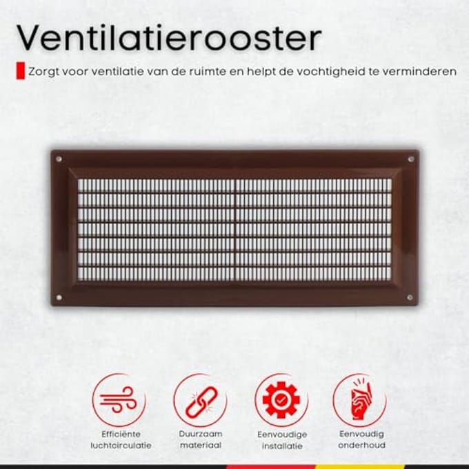 Ventilatierooster 300x130 mm met Insectenbescherming
