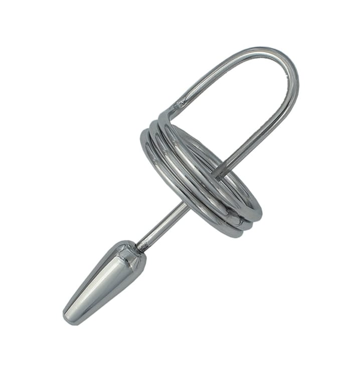 Metalen Penisplug  8 mm met 3 laags eikelring
