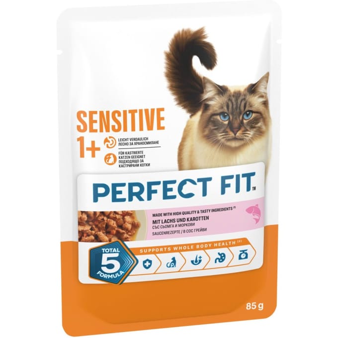 Perfect Fit Sensitive 1+ - Zalm (12 x 85 g)