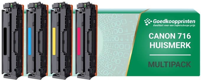 Huismerk Canon 716 toner multipack Zwart + 3 kleuren