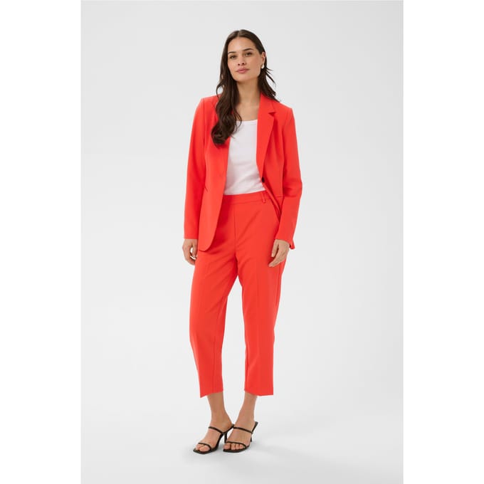 Damesbroek met hoge taille KAFFE Sakura Cropped
