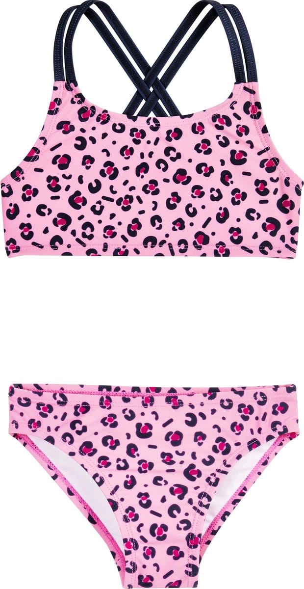 Playshoes Kinder UV-Schutz Bikini Leo-Print Pink-122/128