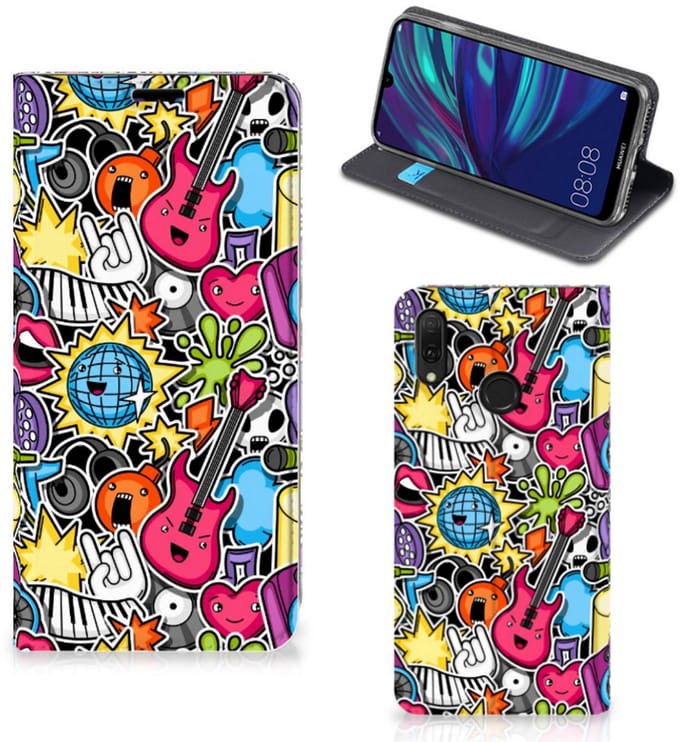 Huawei Y7 hoesje Y7 Pro (2019) Hippe Standcase Punk Rock