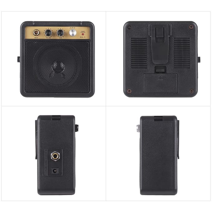 Mini amplificateur de guitare, haut-parleur 5W avec entrée 6.35mm, casque 1/4 pouces