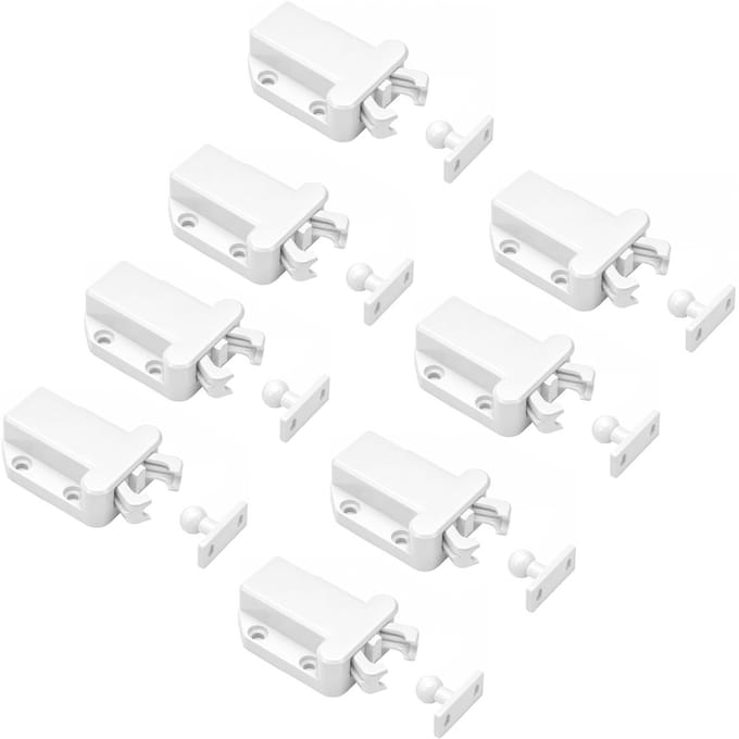 8 stuks Push-Open-sluitingen, wit