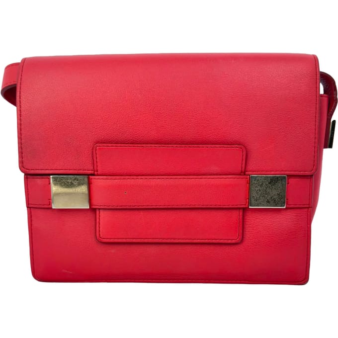 Delvaux Mini Madame Crossbodytas in rood leer