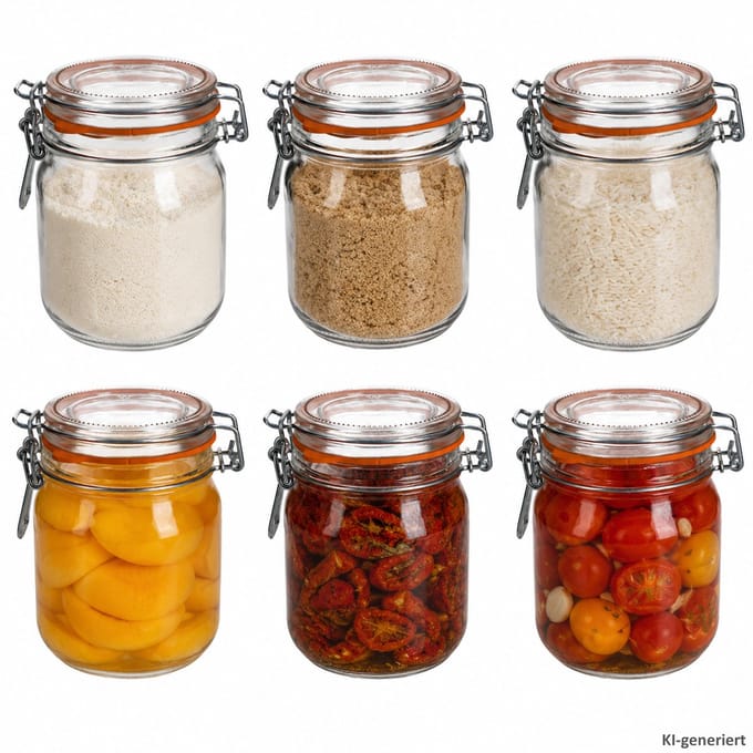 Set van 6 ODIN-inmaakpotten met beugelsluiting, 0,75 l