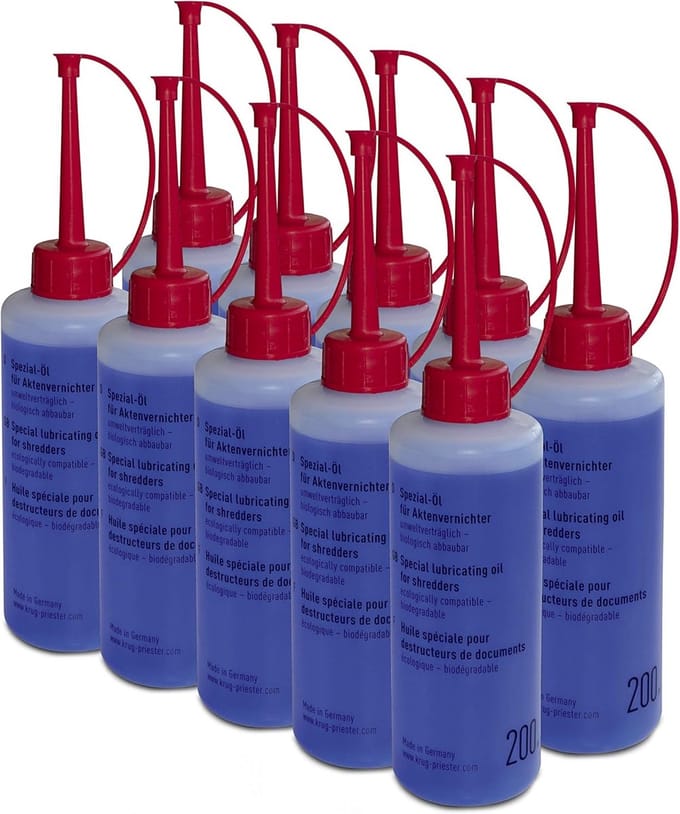 Shredder Olie - Machine Smeermiddel - Apparaat Onderhoud - Verlengt Levensduur - 200 Milliliter