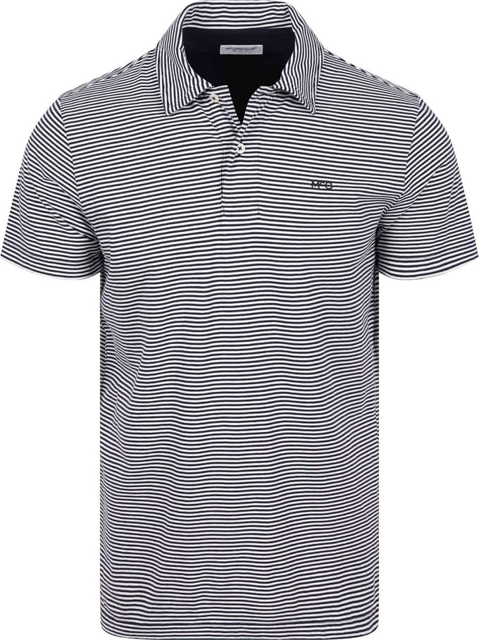 McGregor Jersey Polo Stripe Donkerblauw (navy) - Maat M - Heren