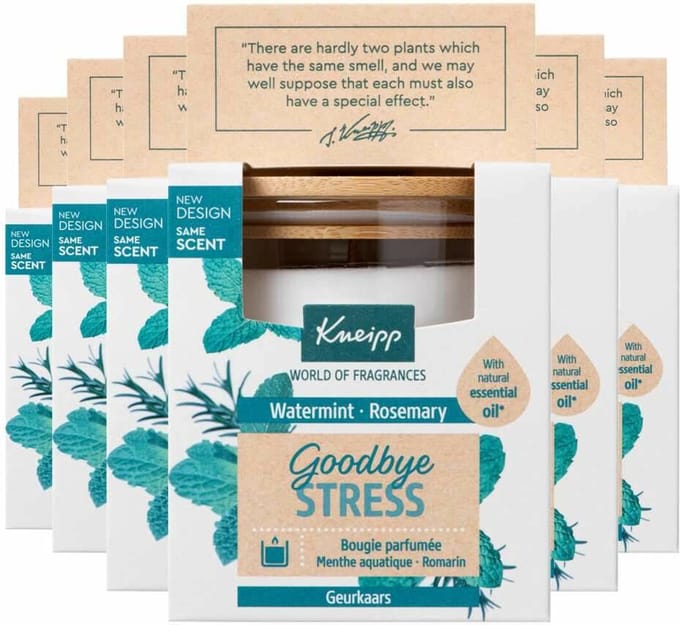 6x Kneipp Geurkaars Goodbye Stress - Watermint en Rosemary