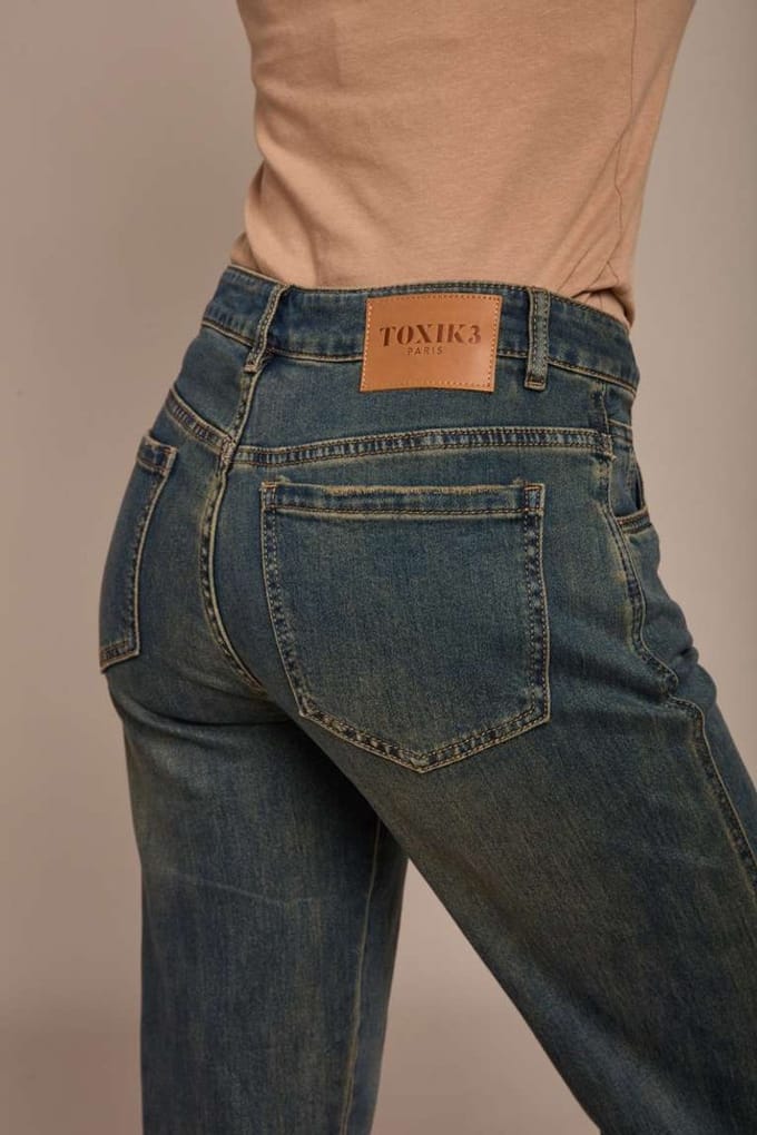 Broek Toxik3 hoge taille vintage jeans large