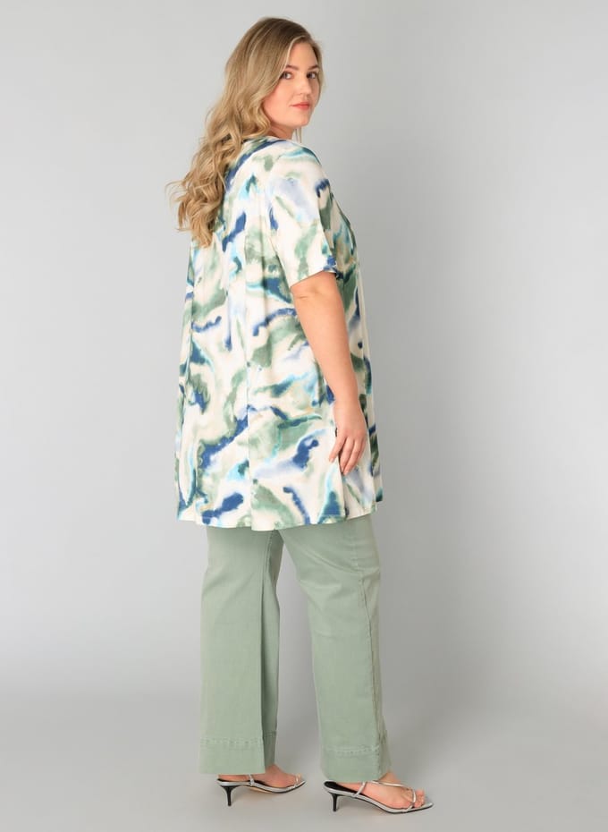 YEST CURVE Ankie Essential Tops - Mint/Multi-Colour - maat X-0(44)