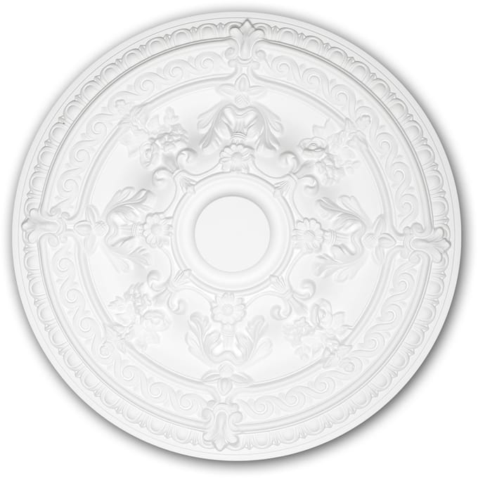 Plafond Rozet 156039 Profhome Sierelement plafond centrum rococo barok stijl wit Ø 65,9 cm