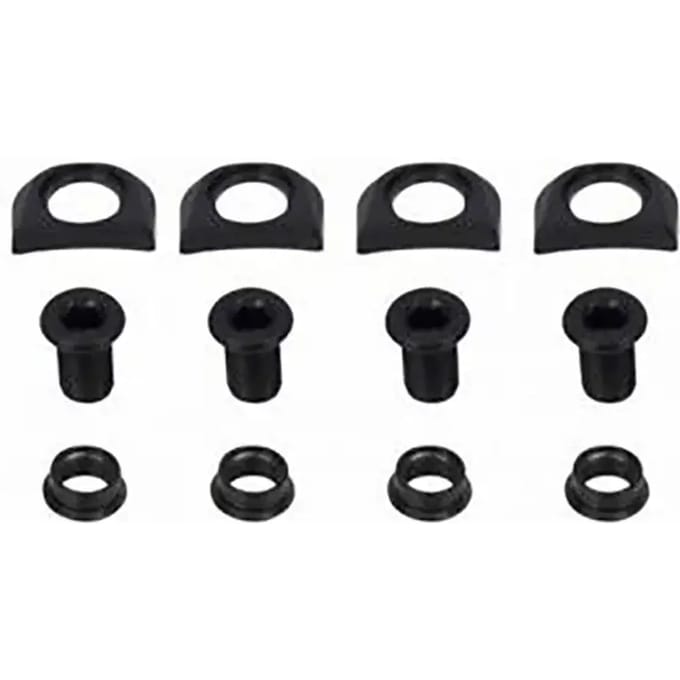 Fsa Megatooth Nail Red Bcd104 Fixing Kit Kettingblad Schroefset Zwart,Zilver