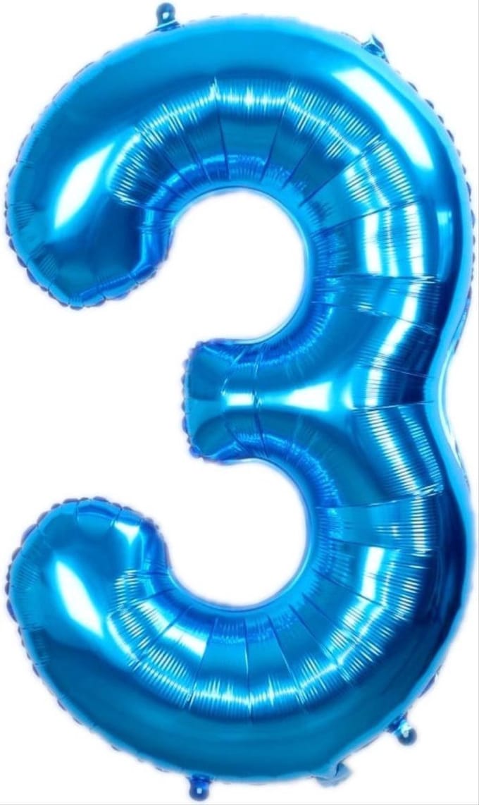 New Age Devi - 3-jarige Folieballon - Blauw - 86cm