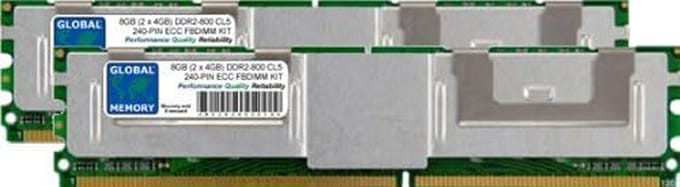 Geheugen RAM Kit - Werkgeheugen Geheugenmodule - Server Prestaties - ECC Volledig Gebufferd - 8GB (2x4GB) - N.v.t.