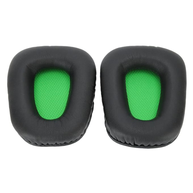 2 stuks Headset Oorkussen Schuimhoes Kussen Groen en Zwart Vervanging voor Razer Electra 7.1 2.2 green