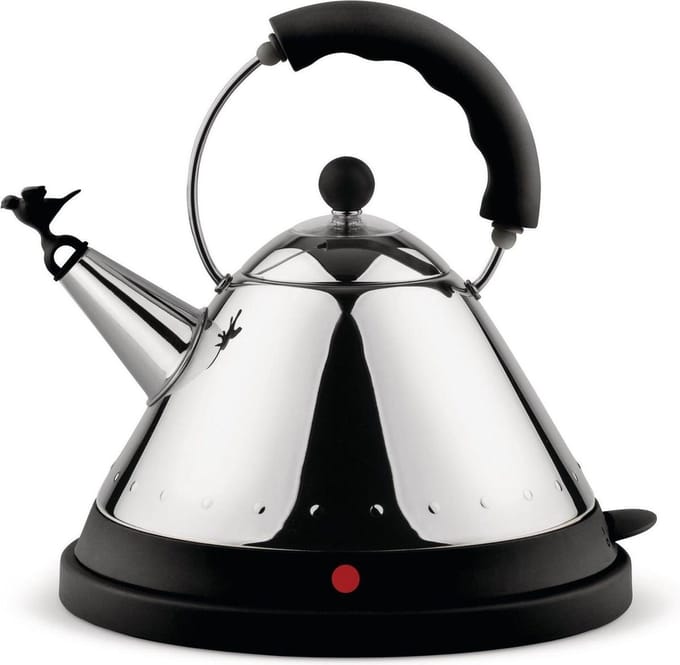Alessi MG32 B  - Waterkoker - RVS/Zwart