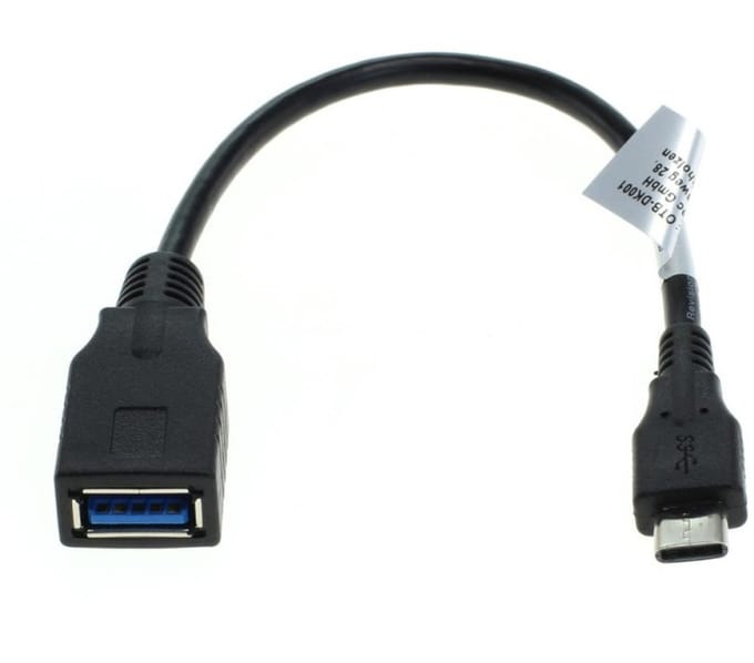 OTG kabel - USB C naar USB A 3.0 - Zwart