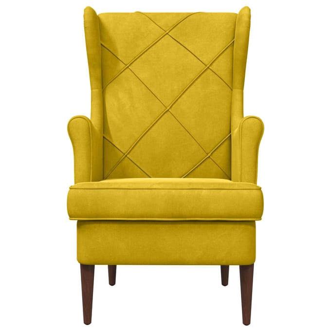 vidaXL Fauteuil Geel Fluweel