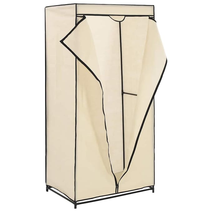 vidaXL - Kledingkast - 75x50x160 - cm - crème